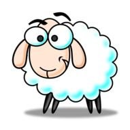 Cartoon Sheep as a graphic illustration