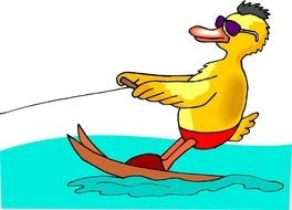 Cartoon Duck funny drawing