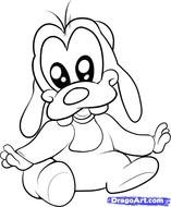 How To Draw Baby Goofy