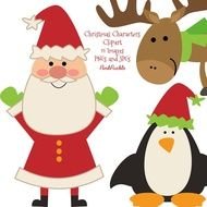 Printable Christmas Clip Art Animals