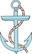 blue Anchor Vector drawing