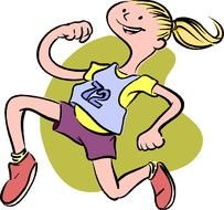 animated running woman