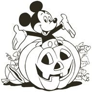 Mickey Mouse Halloween Coloring Pages N2