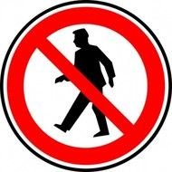 No Walking Sign Clip Art