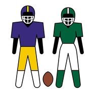 cartoon American football players