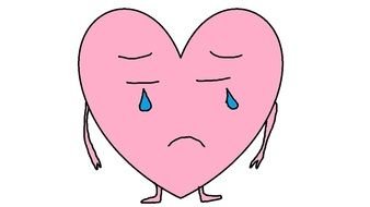 crying pink heart