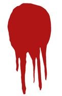 red Scary Blood Splatter drawing