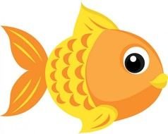 Cute Cartoon Goldfish