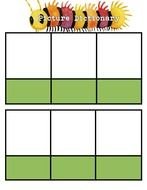 Beautiful and colorful picture dictionary clipart