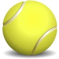 yellow tennis ball as a graphic illustration