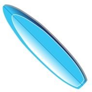 Clipart of the blue Surfboard