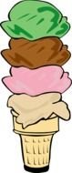 color Ice Cream Cone drawing