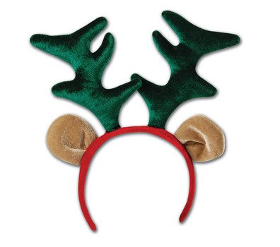 christmas hoop with deer horns