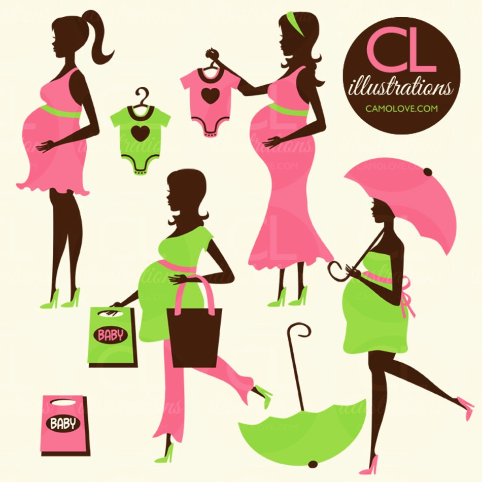 Pink Baby Shower Clip Art
