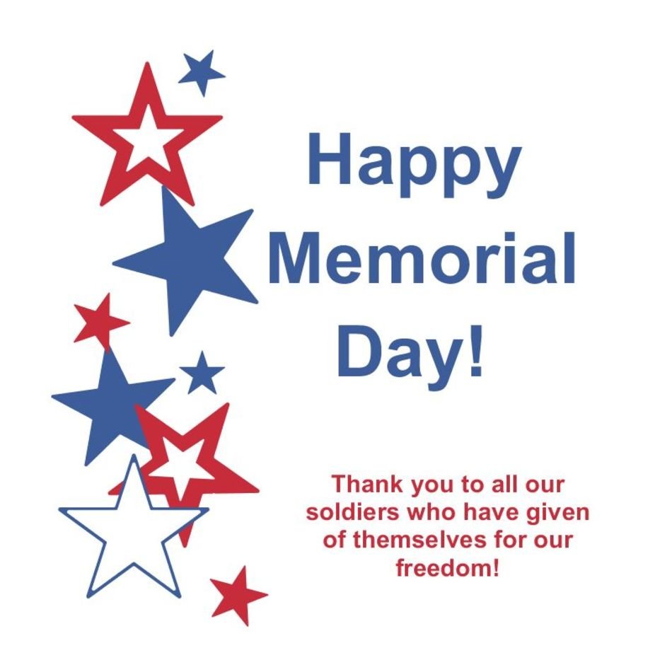 memorial day card with stars