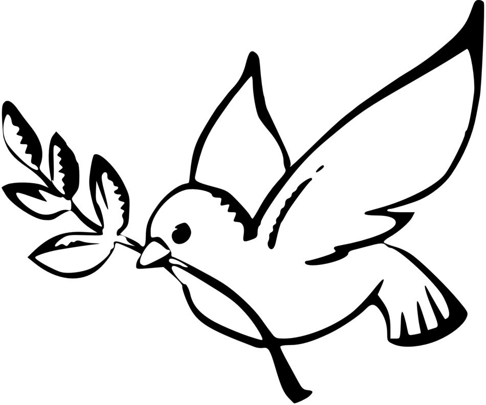 Dove Clip Art Black And White N2