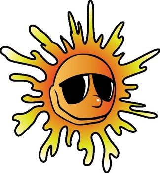 Hot Sun With Sunglasses Clip Art Free