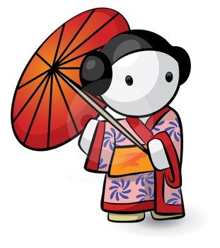 Japanese Geisha Clip Art N2