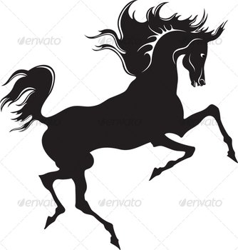 Black Horse Silhouette N2