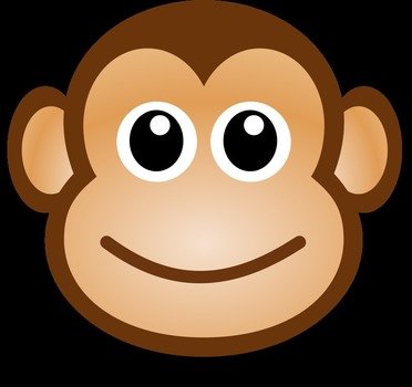 Cute Cartoon Monkey Face N5