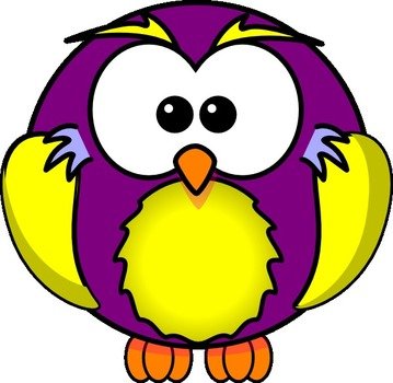 Purple Owl Clip Art N2
