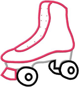 Cartoon Roller Skates Outline