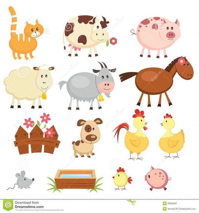 Cartoon Farm Animals Clip Art N5