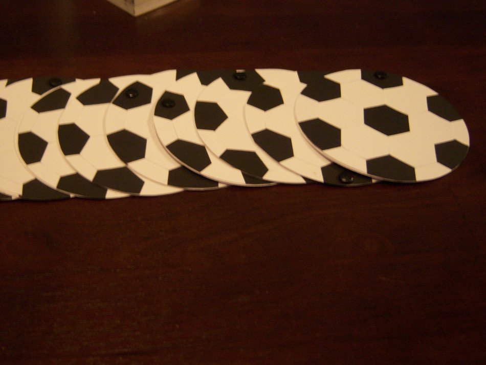 pile of pads in form of soccer ball