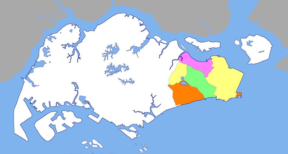 east of singapore map as a picture for a clipart