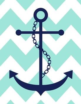 Blue Chevron With Anchor N2