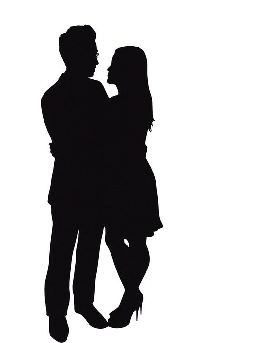 İllustration of Couple Silhouette