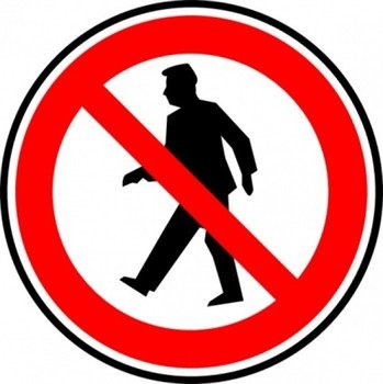 No Walking Sign Clip Art