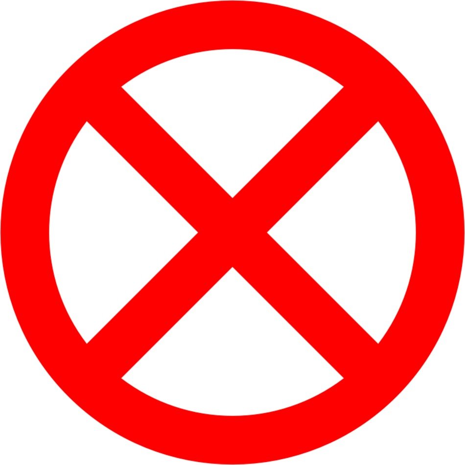 Red X Sign N2