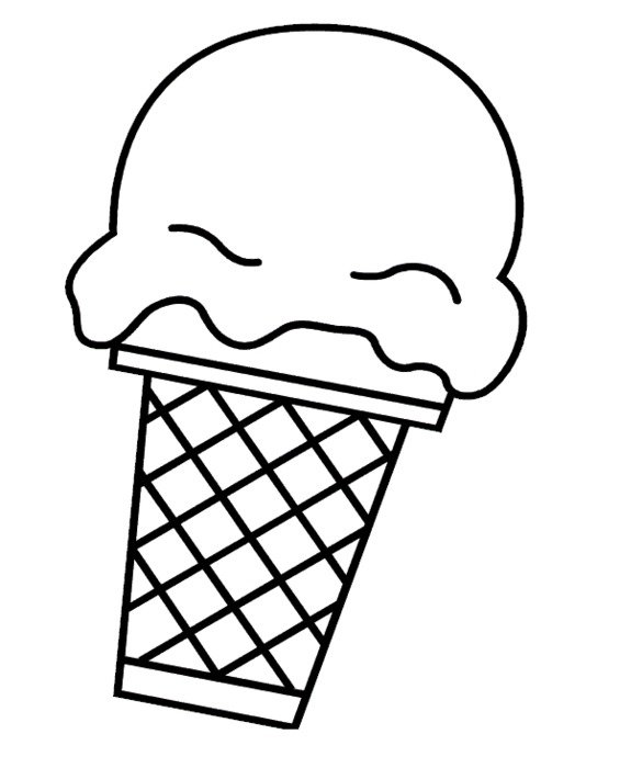 Ice Cream Scoop Coloring Page