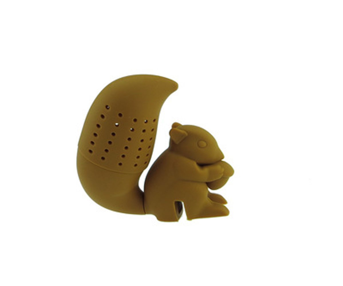 Silicone Cute Squirrel Shape Tea Infuser Loose Leaf Silicone Strainer ...