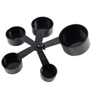 10pcs Black Plastic Measuring Spoons Cups Measuring Set Tools for Baking Coffee N2