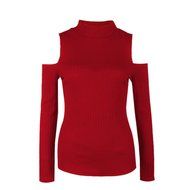 Women&#039;s Blouse,Laimeng Round neck Cotton blend Long Sleeve Knitted Pullover Sweater Slim Jumper Blouse (M, Black) N17