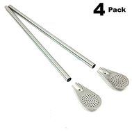 Angelduck Bombilla Filter Straw Drinking Straw Bar, 4 Pack N2