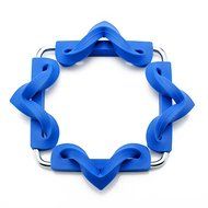 iGuerburn 2 Pack Silicone Expandable Trivet Mat / Hot Pot Holder Pad (Blue) N4