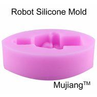 Mujiang Robot Silicone Candy Sugar Gumpaste Clay Fondant Molds Small + Large N13