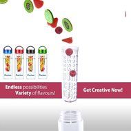 limited Time Promotion Bonison Stylish Tritan Fruit Infuser Water Bottle, Leak Proof, Trendy Durable with Handle... N25