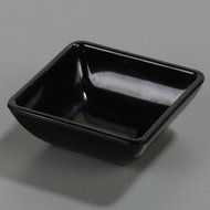 Carlisle 086003 Melamine Single Square Ramekin, 2-oz. Capacity, 2-3/4 x 2-3/4 x 1", Black (Case of 48) N7