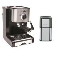 Capresso EC100 Pump Espresso and Cappuccino Machine with Cuisinart Grind Central Coffee Grinder N2