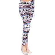 PHOTNO Casual Women Lady Skinny Geometric Print Stretchy Jegging Pants Slim Leggings N121
