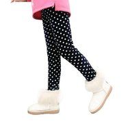 PHOTNO Winter Girls Leggings Thick Warm Elastic Waist Legging Clothing Pants (2-7Y) N5