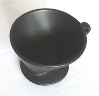 Glory & Grace Matte Black Ceramic No. 4 Coffee, Tea Dripper Filter Cone with Unbleached Melitta Filters Included