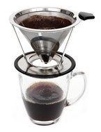 OmStore Premium Pour Over Coffee Dripper and Brewer Reusable Clever Tea Mesh Filter and Coffee Maker with Silicone... N8