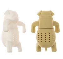 Freedi Pug in a Mug Silicone Tea Infuser Filter Loose Leaf Tea Strainer Beige N4