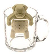 Freedi Pug in a Mug Silicone Tea Infuser Filter Loose Leaf Tea Strainer Beige N5