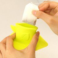 Silicone Tea Bag Squeezer & Cup Lid in One N2